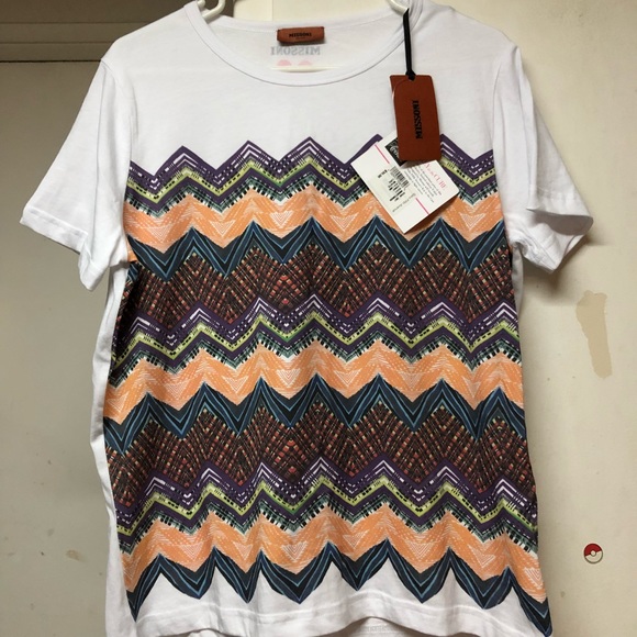 Missoni Tops - White missoni tee